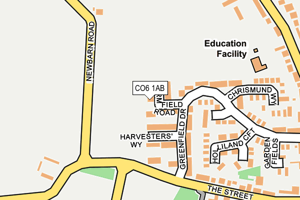 CO6 1AB map - OS OpenMap – Local (Ordnance Survey)