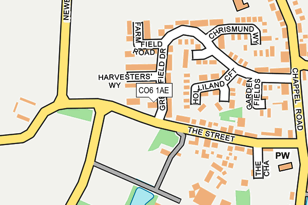 CO6 1AE map - OS OpenMap – Local (Ordnance Survey)