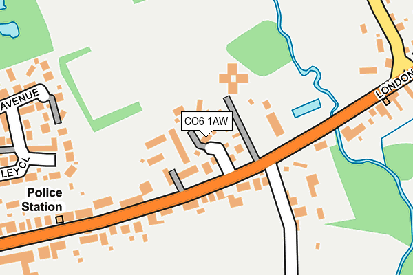 CO6 1AW map - OS OpenMap – Local (Ordnance Survey)