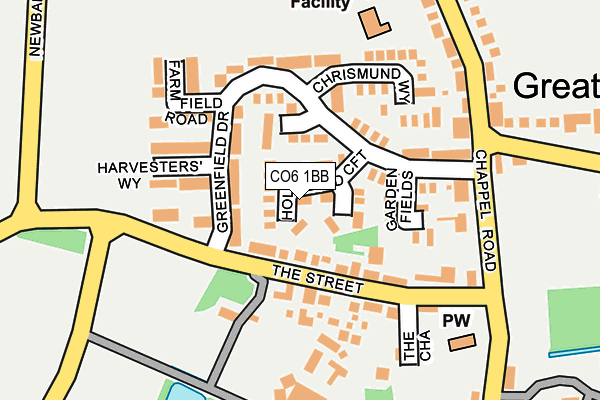 CO6 1BB map - OS OpenMap – Local (Ordnance Survey)