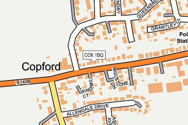 CO6 1BQ map - OS OpenMap – Local (Ordnance Survey)