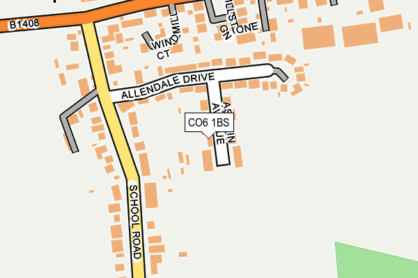 CO6 1BS map - OS OpenMap – Local (Ordnance Survey)