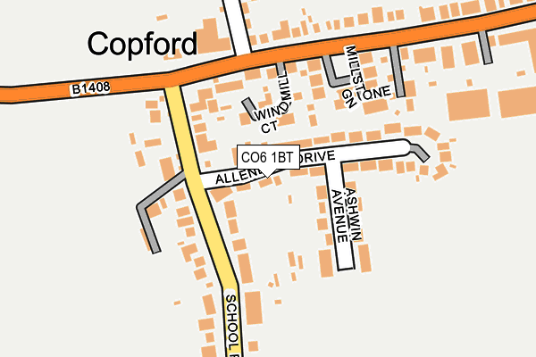 CO6 1BT map - OS OpenMap – Local (Ordnance Survey)