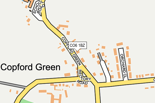 CO6 1BZ map - OS OpenMap – Local (Ordnance Survey)