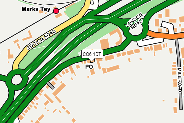 CO6 1DT map - OS OpenMap – Local (Ordnance Survey)