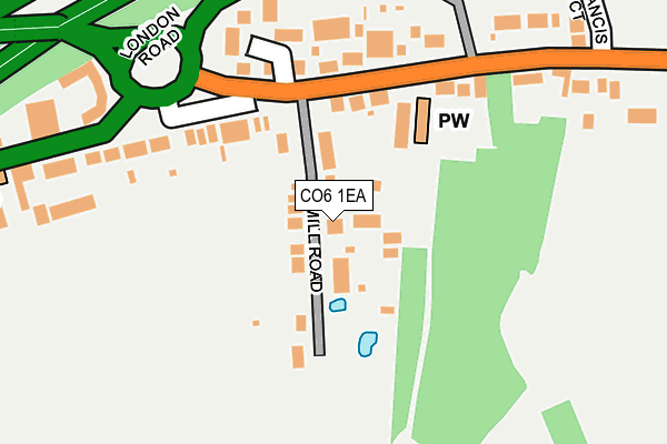 CO6 1EA map - OS OpenMap – Local (Ordnance Survey)