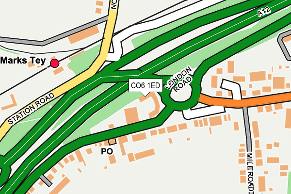 CO6 1ED map - OS OpenMap – Local (Ordnance Survey)