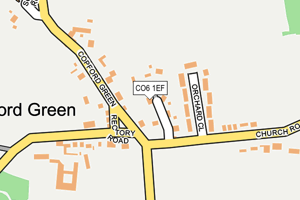 CO6 1EF map - OS OpenMap – Local (Ordnance Survey)