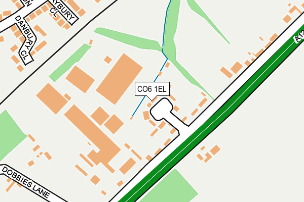 CO6 1EL map - OS OpenMap – Local (Ordnance Survey)