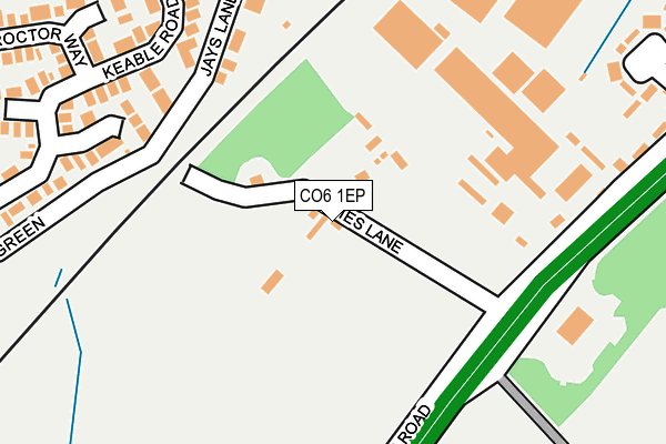 CO6 1EP map - OS OpenMap – Local (Ordnance Survey)