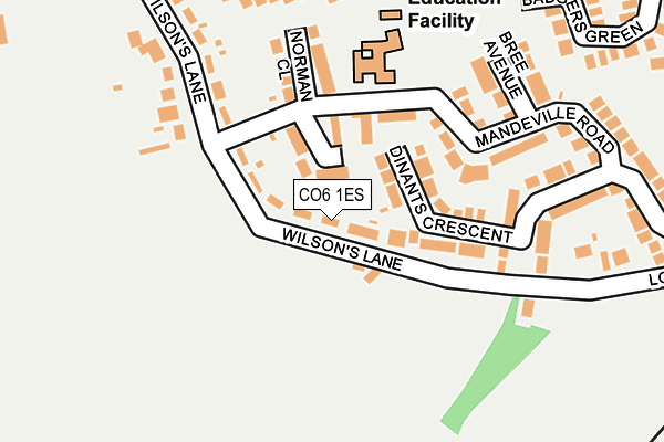 CO6 1ES map - OS OpenMap – Local (Ordnance Survey)