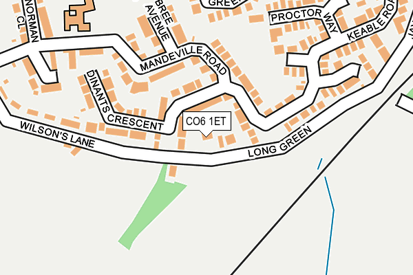 CO6 1ET map - OS OpenMap – Local (Ordnance Survey)