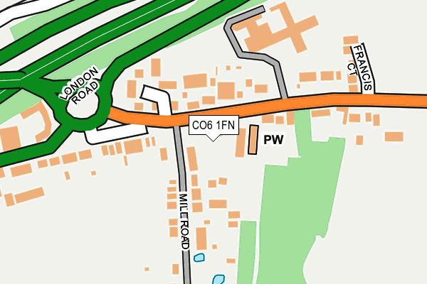 CO6 1FN map - OS OpenMap – Local (Ordnance Survey)