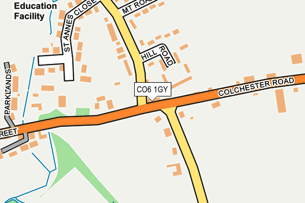 CO6 1GY map - OS OpenMap – Local (Ordnance Survey)