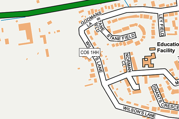 CO6 1HH map - OS OpenMap – Local (Ordnance Survey)