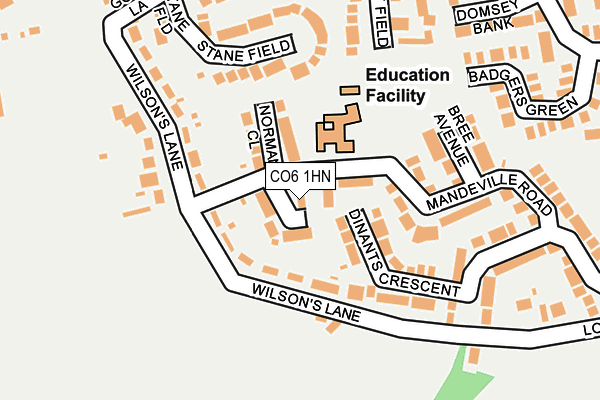 CO6 1HN map - OS OpenMap – Local (Ordnance Survey)