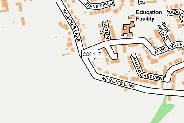 CO6 1HP map - OS OpenMap – Local (Ordnance Survey)