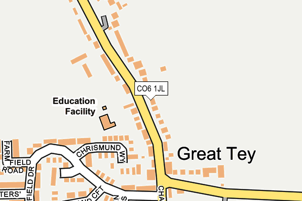 CO6 1JL map - OS OpenMap – Local (Ordnance Survey)