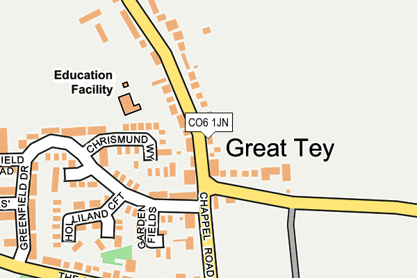 CO6 1JN map - OS OpenMap – Local (Ordnance Survey)