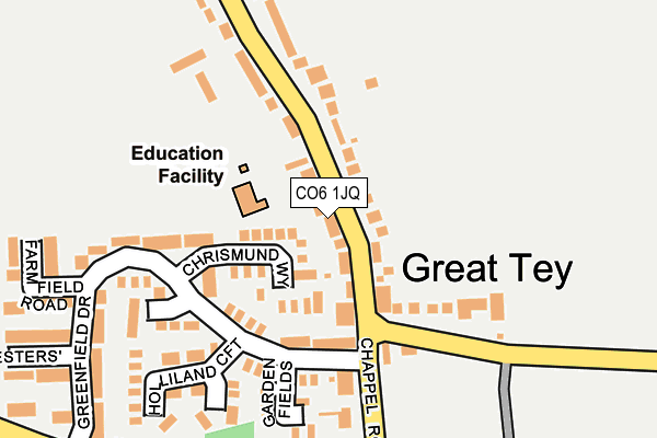 CO6 1JQ map - OS OpenMap – Local (Ordnance Survey)
