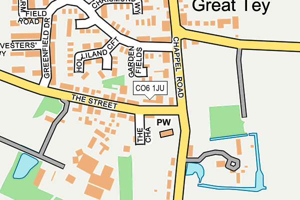 CO6 1JU map - OS OpenMap – Local (Ordnance Survey)