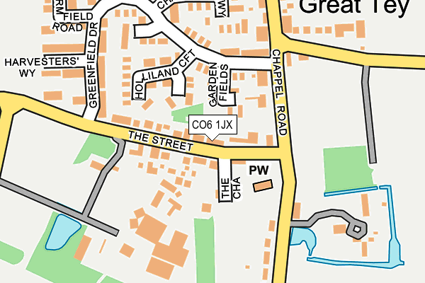 CO6 1JX map - OS OpenMap – Local (Ordnance Survey)