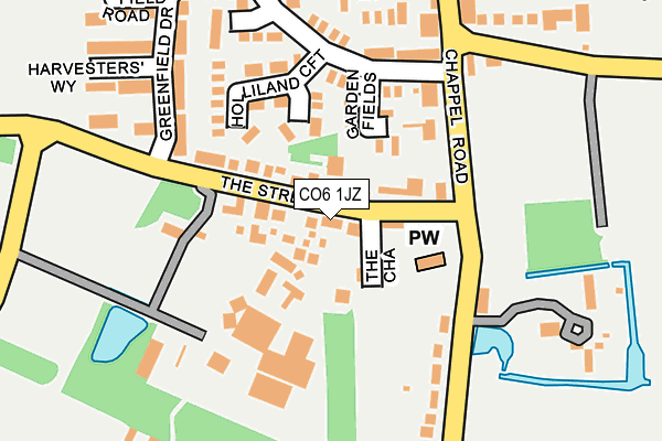 CO6 1JZ map - OS OpenMap – Local (Ordnance Survey)