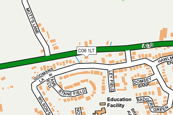 CO6 1LT map - OS OpenMap – Local (Ordnance Survey)