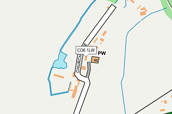 CO6 1LW map - OS OpenMap – Local (Ordnance Survey)