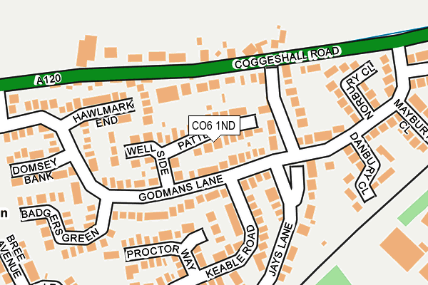 CO6 1ND map - OS OpenMap – Local (Ordnance Survey)