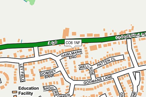 CO6 1NF map - OS OpenMap – Local (Ordnance Survey)