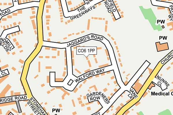 CO6 1PP map - OS OpenMap – Local (Ordnance Survey)