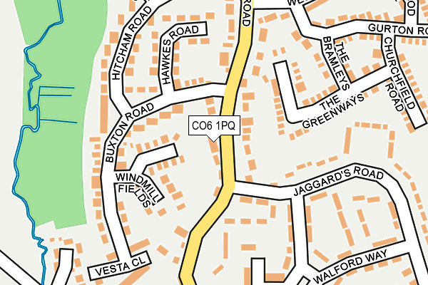 CO6 1PQ map - OS OpenMap – Local (Ordnance Survey)