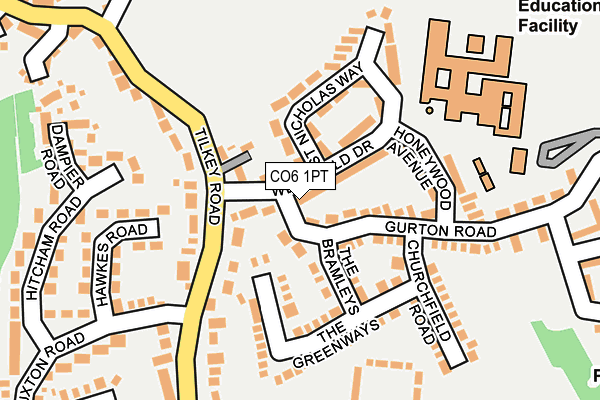 CO6 1PT map - OS OpenMap – Local (Ordnance Survey)