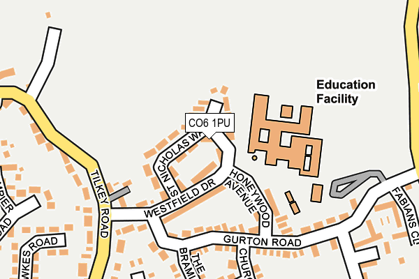 CO6 1PU map - OS OpenMap – Local (Ordnance Survey)