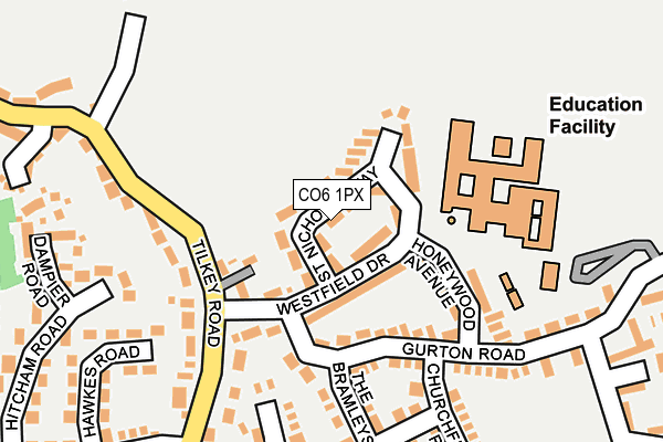 CO6 1PX map - OS OpenMap – Local (Ordnance Survey)