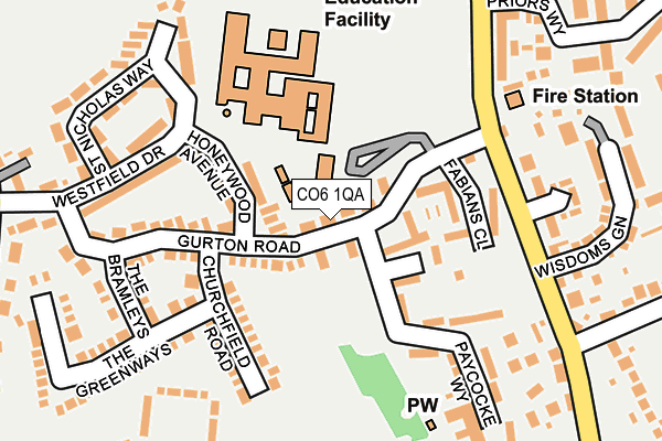 CO6 1QA map - OS OpenMap – Local (Ordnance Survey)