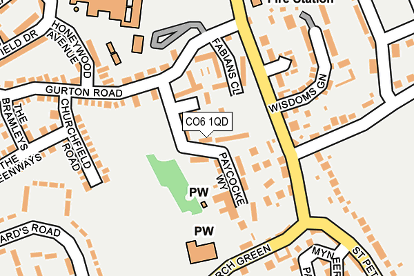 CO6 1QD map - OS OpenMap – Local (Ordnance Survey)