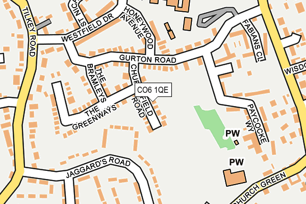 CO6 1QE map - OS OpenMap – Local (Ordnance Survey)