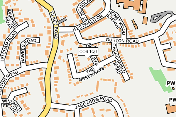 CO6 1QJ map - OS OpenMap – Local (Ordnance Survey)