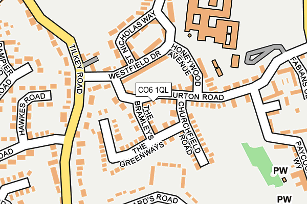 CO6 1QL map - OS OpenMap – Local (Ordnance Survey)