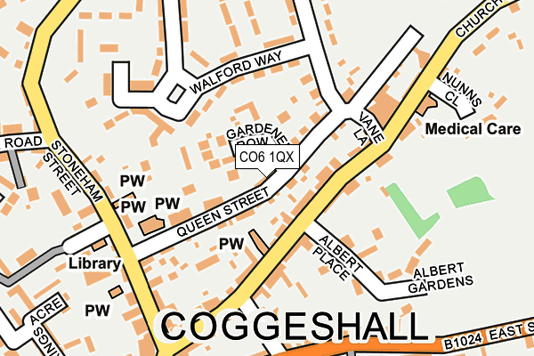 CO6 1QX map - OS OpenMap – Local (Ordnance Survey)