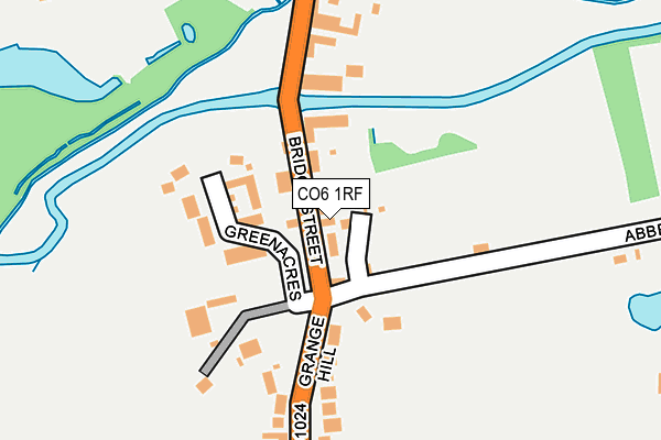 CO6 1RF map - OS OpenMap – Local (Ordnance Survey)