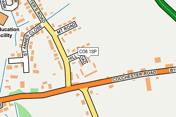 CO6 1SP map - OS OpenMap – Local (Ordnance Survey)