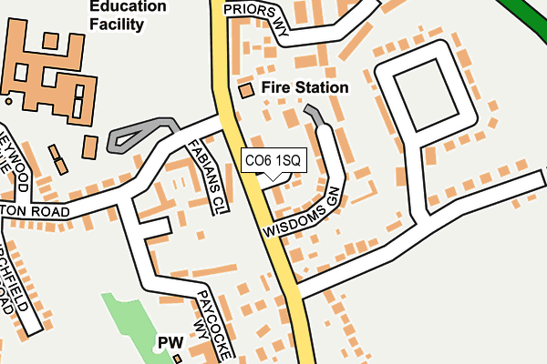 CO6 1SQ map - OS OpenMap – Local (Ordnance Survey)