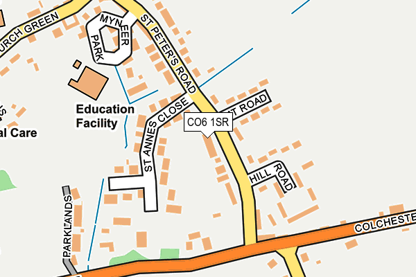 CO6 1SR map - OS OpenMap – Local (Ordnance Survey)
