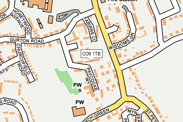 CO6 1TB map - OS OpenMap – Local (Ordnance Survey)