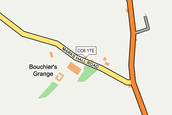 CO6 1TE map - OS OpenMap – Local (Ordnance Survey)