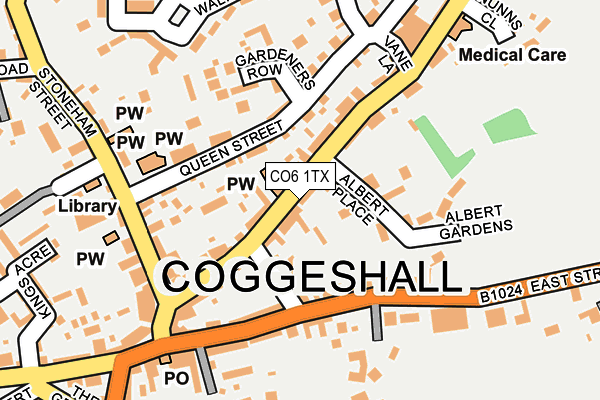 CO6 1TX map - OS OpenMap – Local (Ordnance Survey)