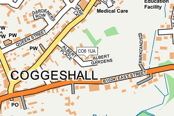 CO6 1UA map - OS OpenMap – Local (Ordnance Survey)